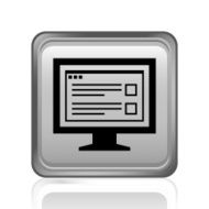 Computer Monitor icon on a square button - SteelSeries N117