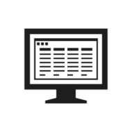 Computer Monitor icon on a white background - SingleSeries N154