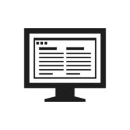 Computer Monitor icon on a white background - SingleSeries N156