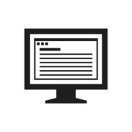 Computer Monitor icon on a white background - SingleSeries N157