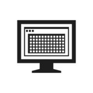 Computer Monitor icon on a white background - SingleSeries N159