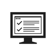 Computer Monitor icon on a white background - SingleSeries N164