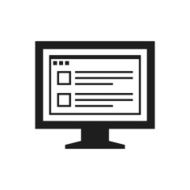 Computer Monitor icon on a white background - SingleSeries N172