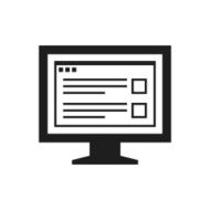 Computer Monitor icon on a white background - SingleSeries N173