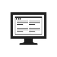 Computer Monitor icon on a white background - SingleSeries N176