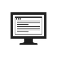 Computer Monitor icon on a white background - SingleSeries N177