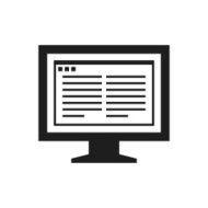 Computer Monitor icon on a white background - SingleSeries N180
