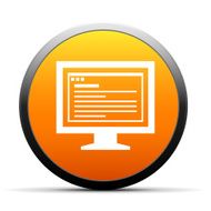 Computer Monitor icon on a round button - SimpleSeries N152