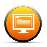 Computer Monitor icon on a round button - SimpleSeries N156
