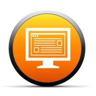 Computer Monitor icon on a round button - SimpleSeries N165