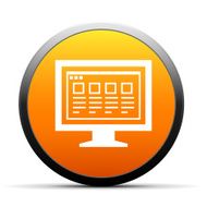 Computer Monitor icon on a round button - SimpleSeries N168
