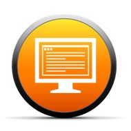 Computer Monitor icon on a round button - SimpleSeries N176