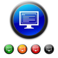 Computer Monitor icon on round buttons - ShinedSeries N193