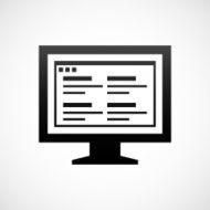 Computer Monitor icon on a white background - ShadeSeries N168