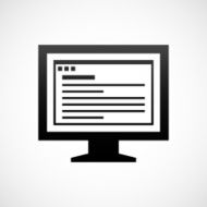 Computer Monitor icon on a white background - ShadeSeries N169