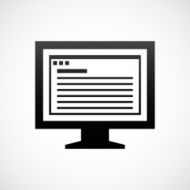 Computer Monitor icon on a white background - ShadeSeries N173