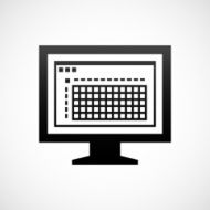 Computer Monitor icon on a white background - ShadeSeries N174