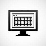Computer Monitor icon on a white background - ShadeSeries N175