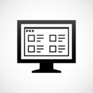 Computer Monitor icon on a white background - ShadeSeries N183