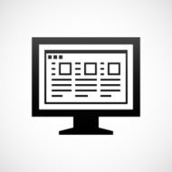 Computer Monitor icon on a white background - ShadeSeries N186