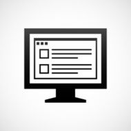 Computer Monitor icon on a white background - ShadeSeries N188