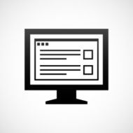 Computer Monitor icon on a white background - ShadeSeries N189