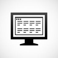 Computer Monitor icon on a white background - ShadeSeries N190