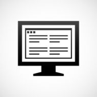 Computer Monitor icon on a white background - ShadeSeries N192
