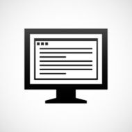 Computer Monitor icon on a white background - ShadeSeries N193