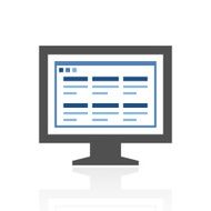 Computer Monitor icon on a white background - RoyalSeries N151