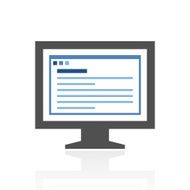 Computer Monitor icon on a white background - RoyalSeries N153