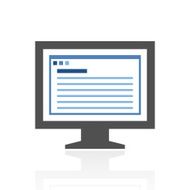 Computer Monitor icon on a white background - RoyalSeries N157