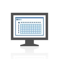 Computer Monitor icon on a white background - RoyalSeries N158