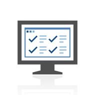 Computer Monitor icon on a white background - RoyalSeries N160
