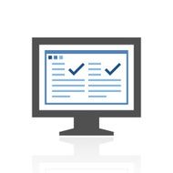 Computer Monitor icon on a white background - RoyalSeries N163