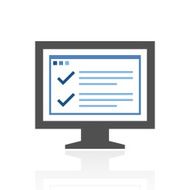 Computer Monitor icon on a white background - RoyalSeries N164