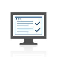 Computer Monitor icon on a white background - RoyalSeries N165