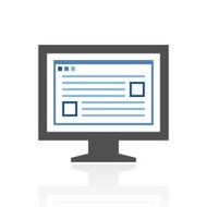 Computer Monitor icon on a white background - RoyalSeries N166