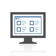 Computer Monitor icon on a white background - RoyalSeries N167