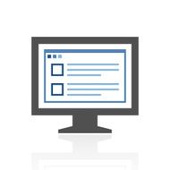 Computer Monitor icon on a white background - RoyalSeries N172