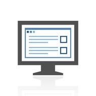 Computer Monitor icon on a white background - RoyalSeries N173