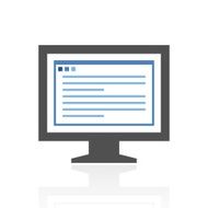 Computer Monitor icon on a white background - RoyalSeries N177