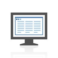 Computer Monitor icon on a white background - RoyalSeries N179
