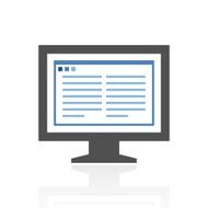 Computer Monitor icon on a white background - RoyalSeries N180