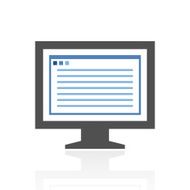 Computer Monitor icon on a white background - RoyalSeries N181