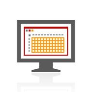 Computer Monitor icon on a white background - ProSeries N174
