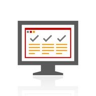 Computer Monitor icon on a white background - ProSeries N178