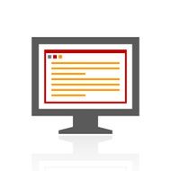 Computer Monitor icon on a white background - ProSeries N193