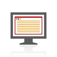 Computer Monitor icon on a white background - ProSeries N197