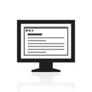 Computer Monitor icon on a white background - PrimeSeries N169
